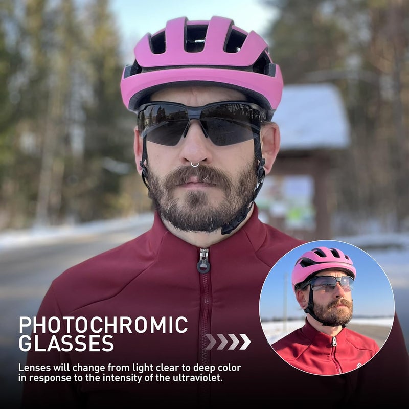 SCVCN Photochromic Sunglasses Sports Cycling Glasses for Men Women Youth Clear Glasses UV400 Protection MTB Running S87 - Image 2